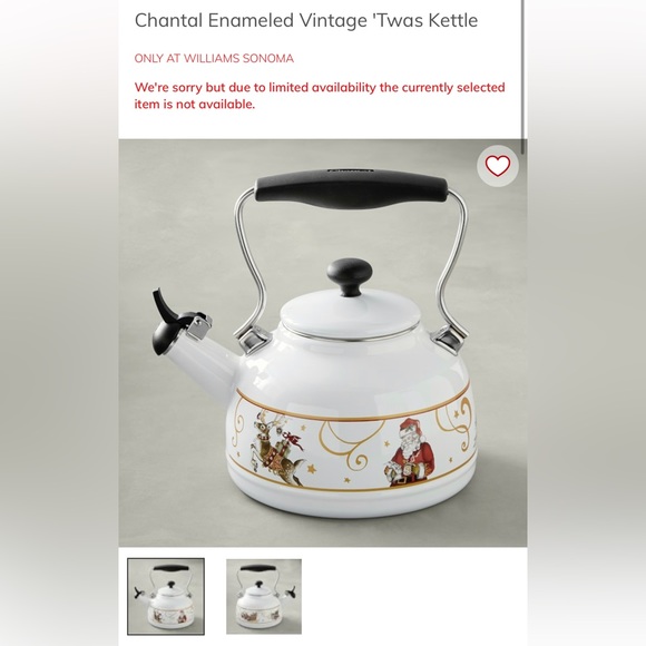Chantal Twas Tea Kettle Christmas NWT - Picture 2 of 10
